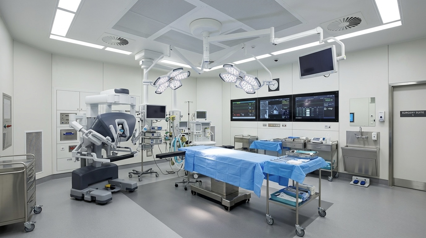 State-of-the-art operating theatre at an accredited medical facility